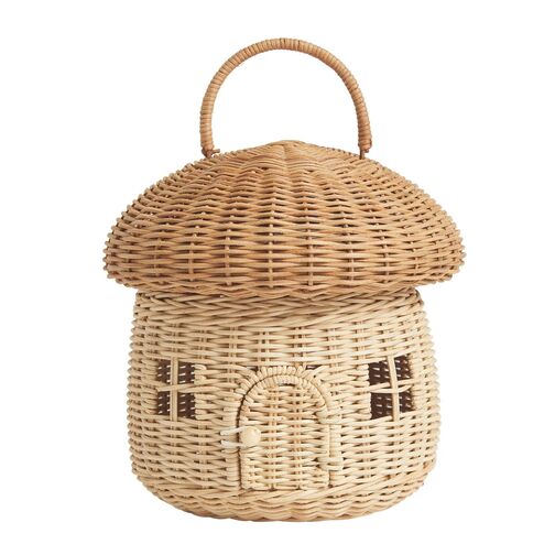 Olli Ella Rattan Mushroom Basket – Natural