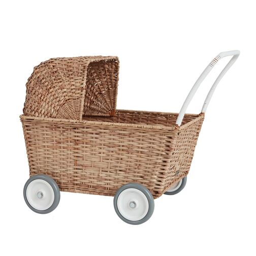 Olli Ella Strolley Rattan Stroller – Natural