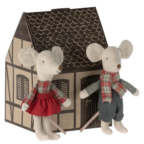 Maileg Winter Mice Twins – Little Brother & Sister