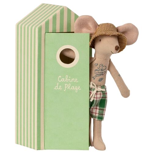 Maileg Beach Mouse in Cabin de Plage – Dad