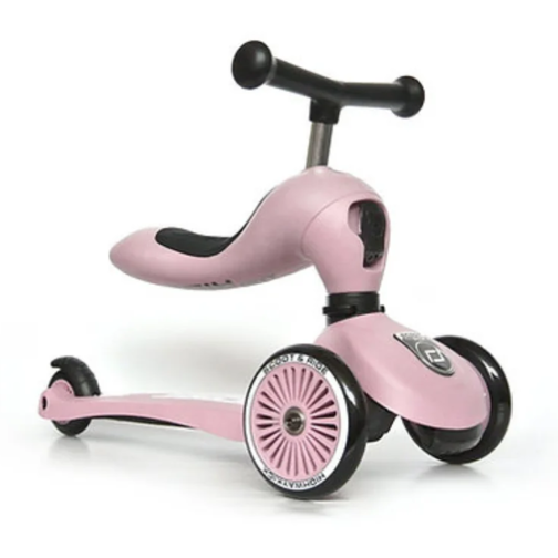 Scoot And Ride 2-in-1 Balance Bike & Scooter Highwaykick 1 – Rose