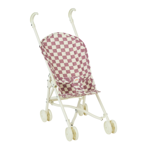 Olli Ella Sollie Stroller – Plum Check