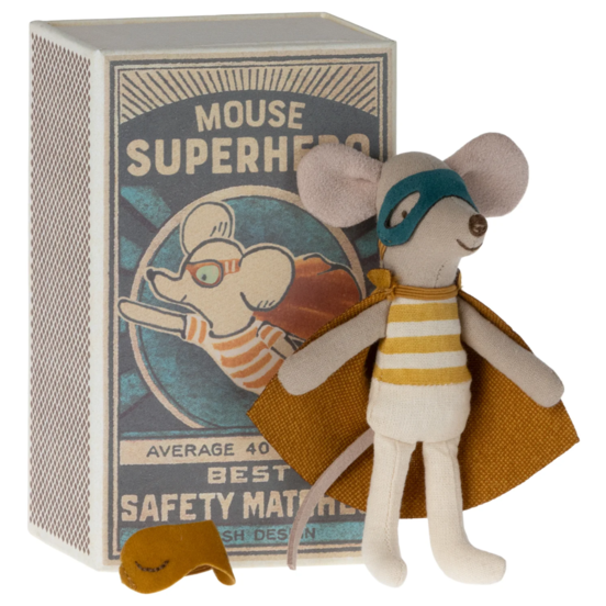 Maileg Superhero Mouse in Matchbox – Little Brother