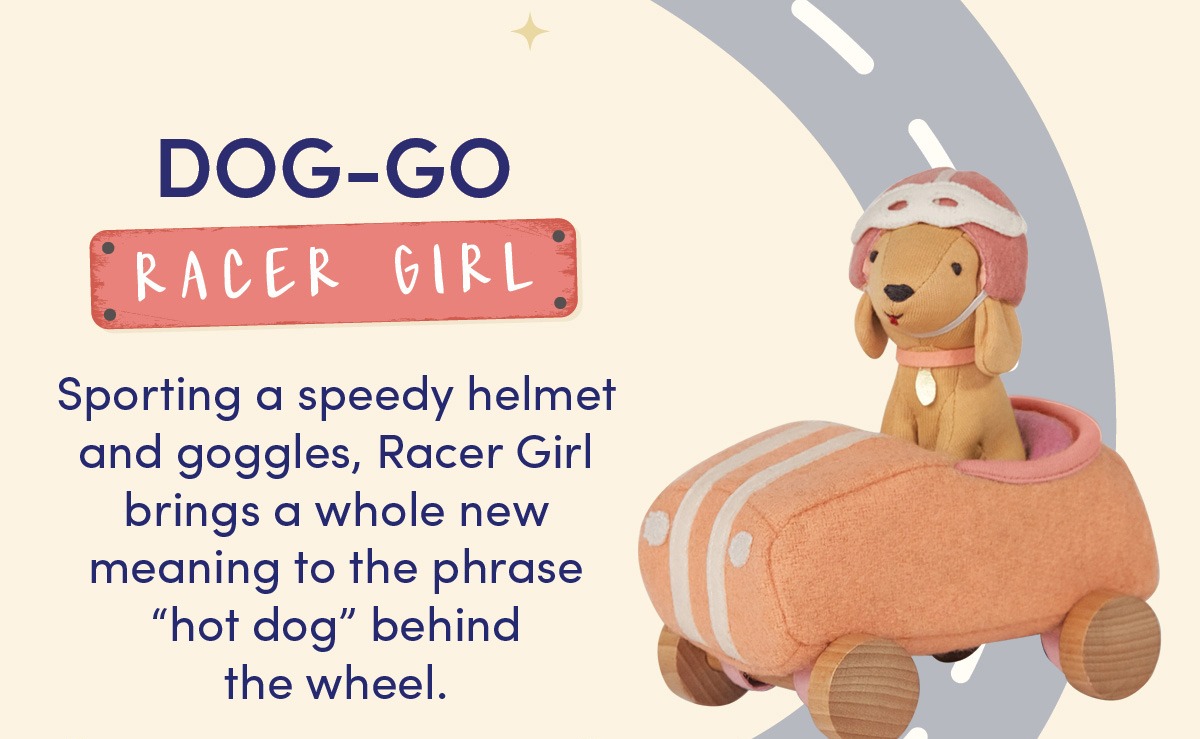 Olli Ella Holdie Dog-Go Racer Girl – Pink