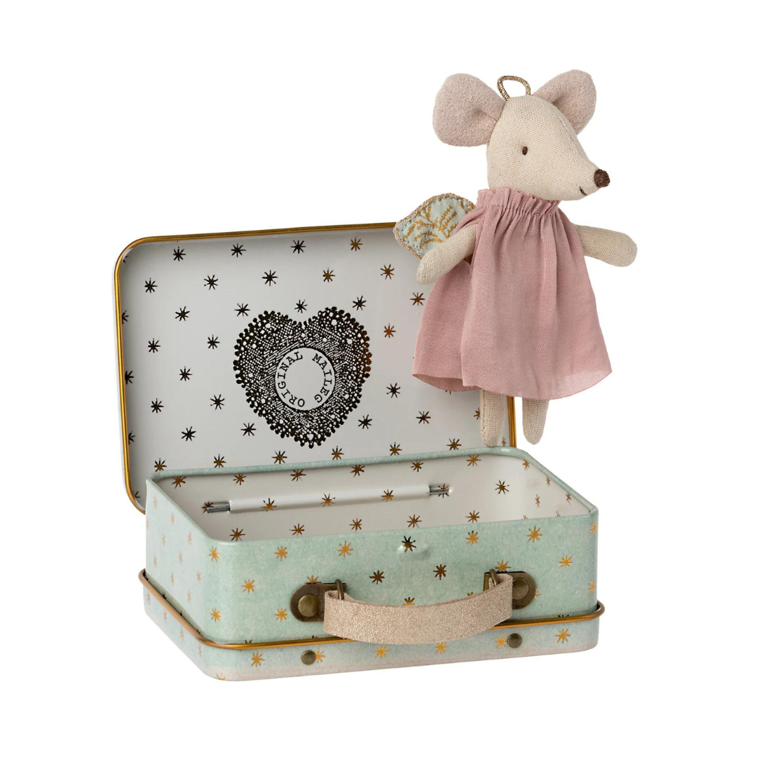 Maileg Guardian Angel Mouse in Suitcase – Little Sister